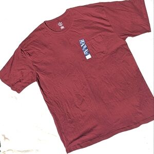 Stafford XXL B Pocket T-shirt Loose Premium Performance Heavyweight Maroon NWT
